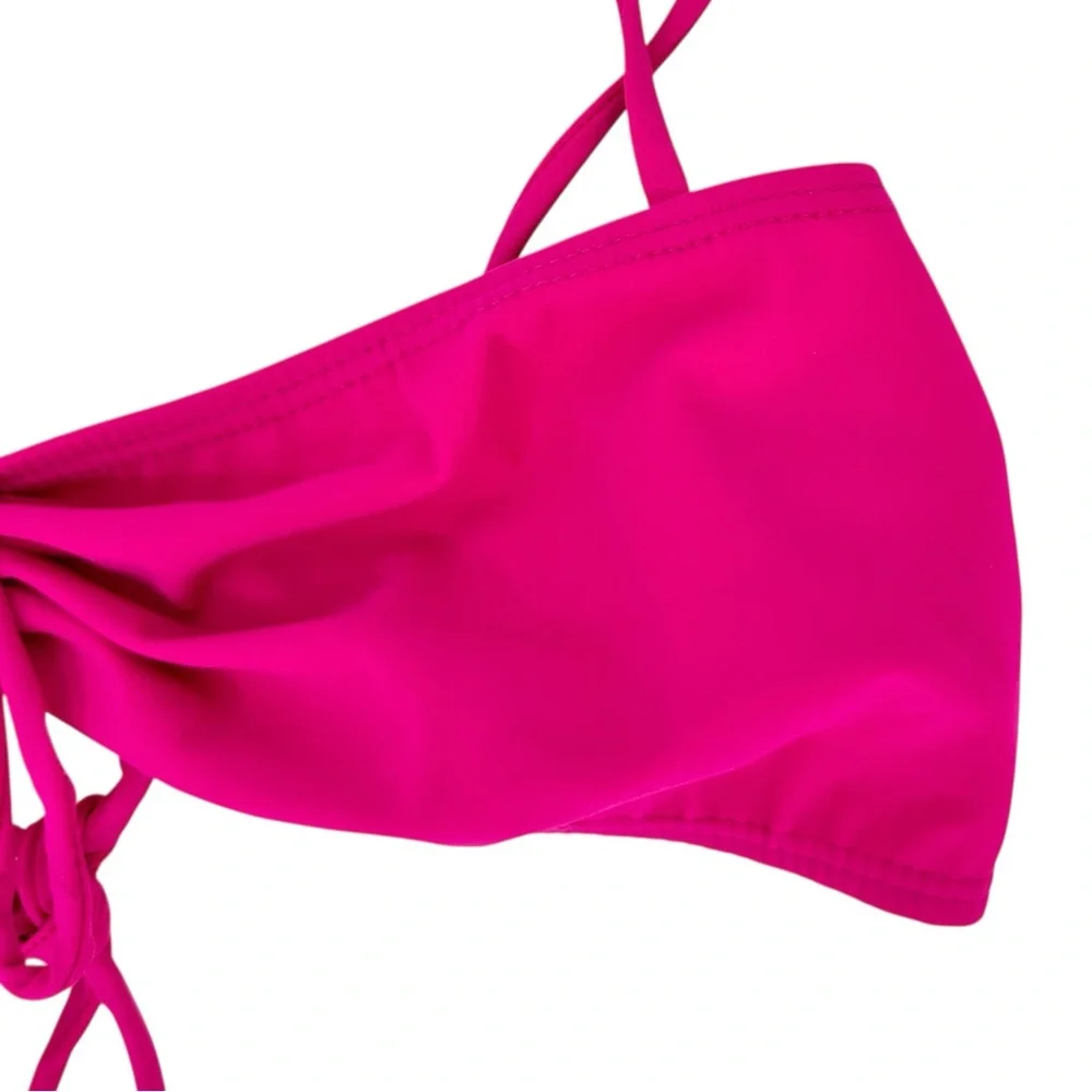 [relisted] NWOT Maryam Nassir Zadeh Rio Pink Fuchsia Bandeau Bikini Swim Top - Picture 8 of 12